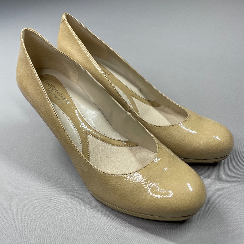 NEW Naturalizer Lennox Heels Womens 10 taupe tan brown pumps shoes classic